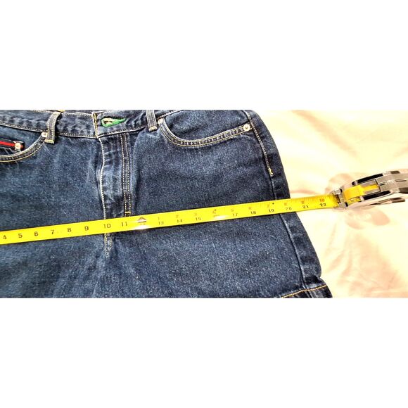 Tommy Jeans Dark Blue Wash Y2K Denim Shorts Womens Sz 11 - Picture 9 of 11